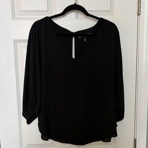 White House Black Market Black Blouse